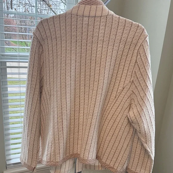 NWT - Nic+Zoe Cream and Gold Knit Jacket- 2X - Picture 5 of 11